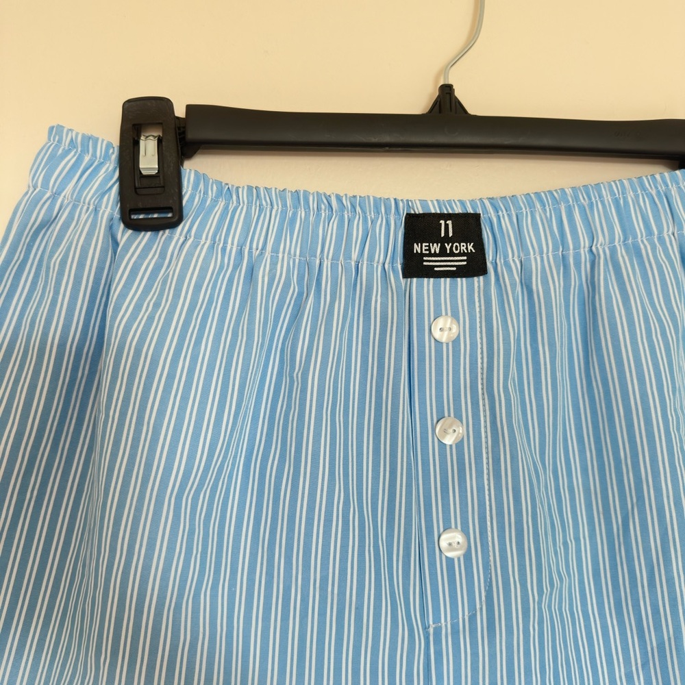Light Blue Striped Shorts - Picture 3 of 4